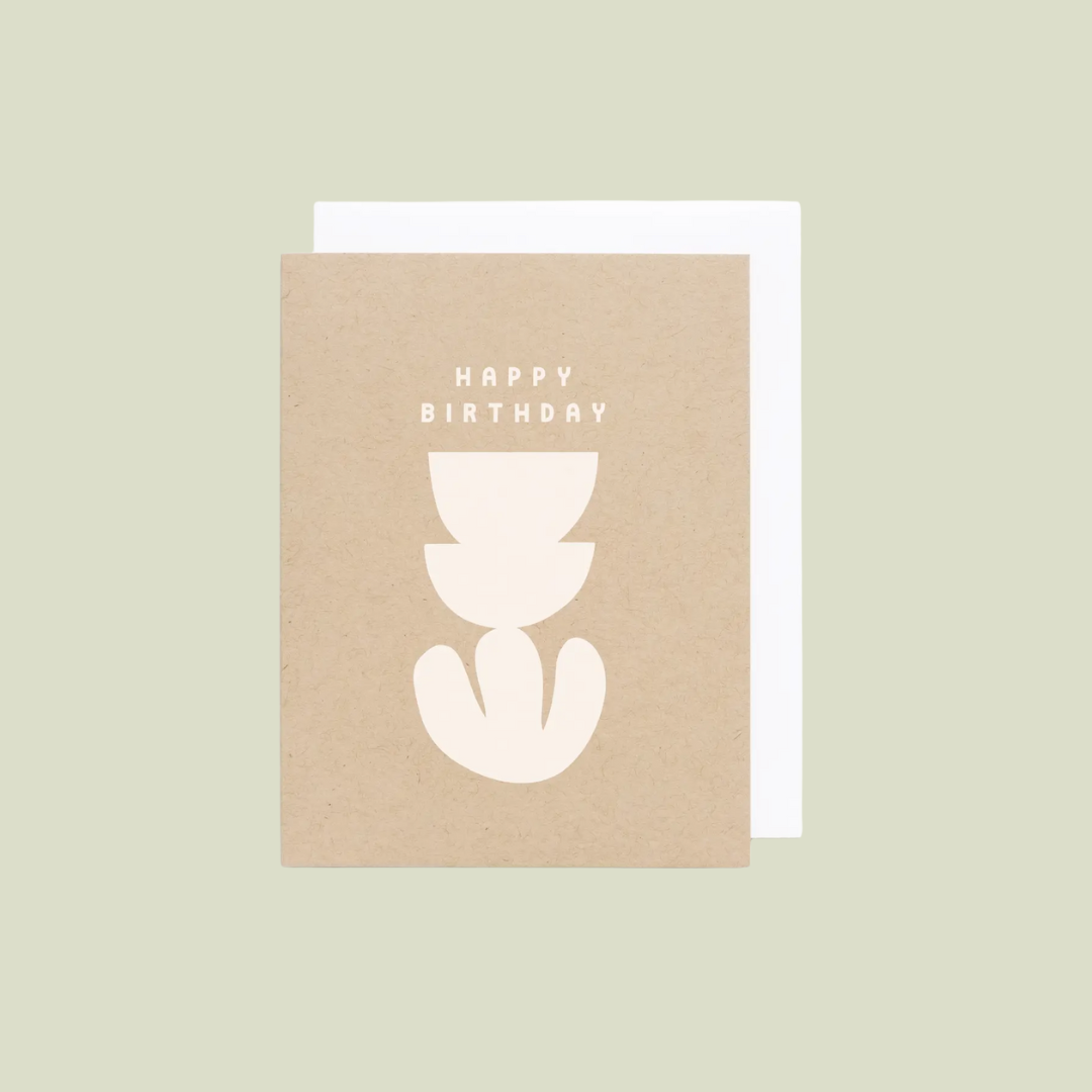 Geometric Flower Birthday Card by Worthwhile Paper