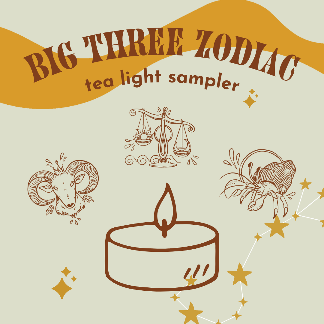 Big Three tea light sampler - Sun + Moon + Rising Sign