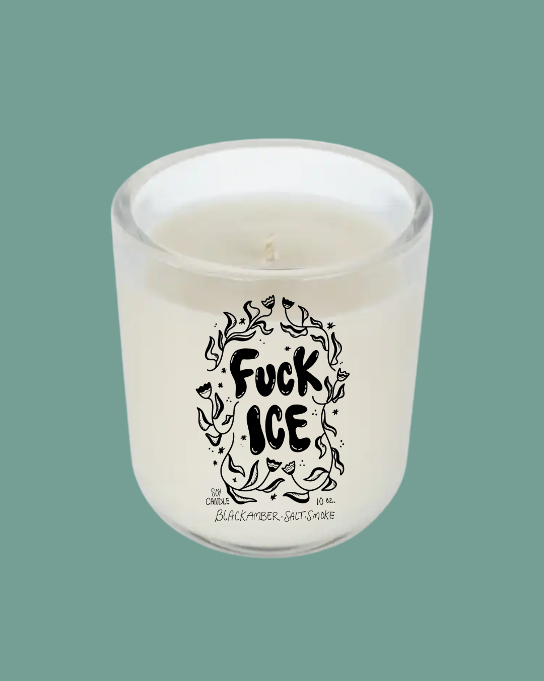 Fuck ICE fundraiser candle 2.0