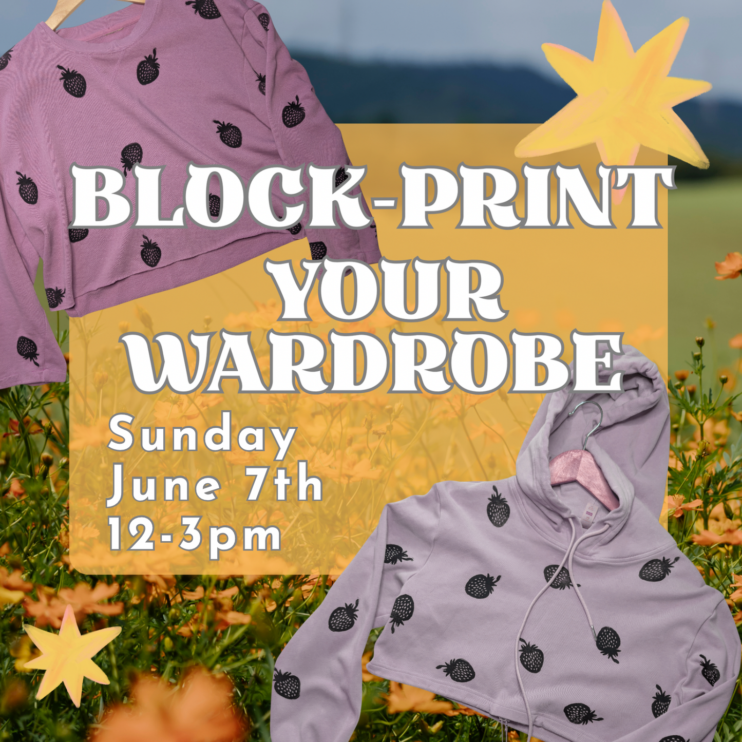 Block Print Your Wardrobe // Sunday June 7th 12-3pm