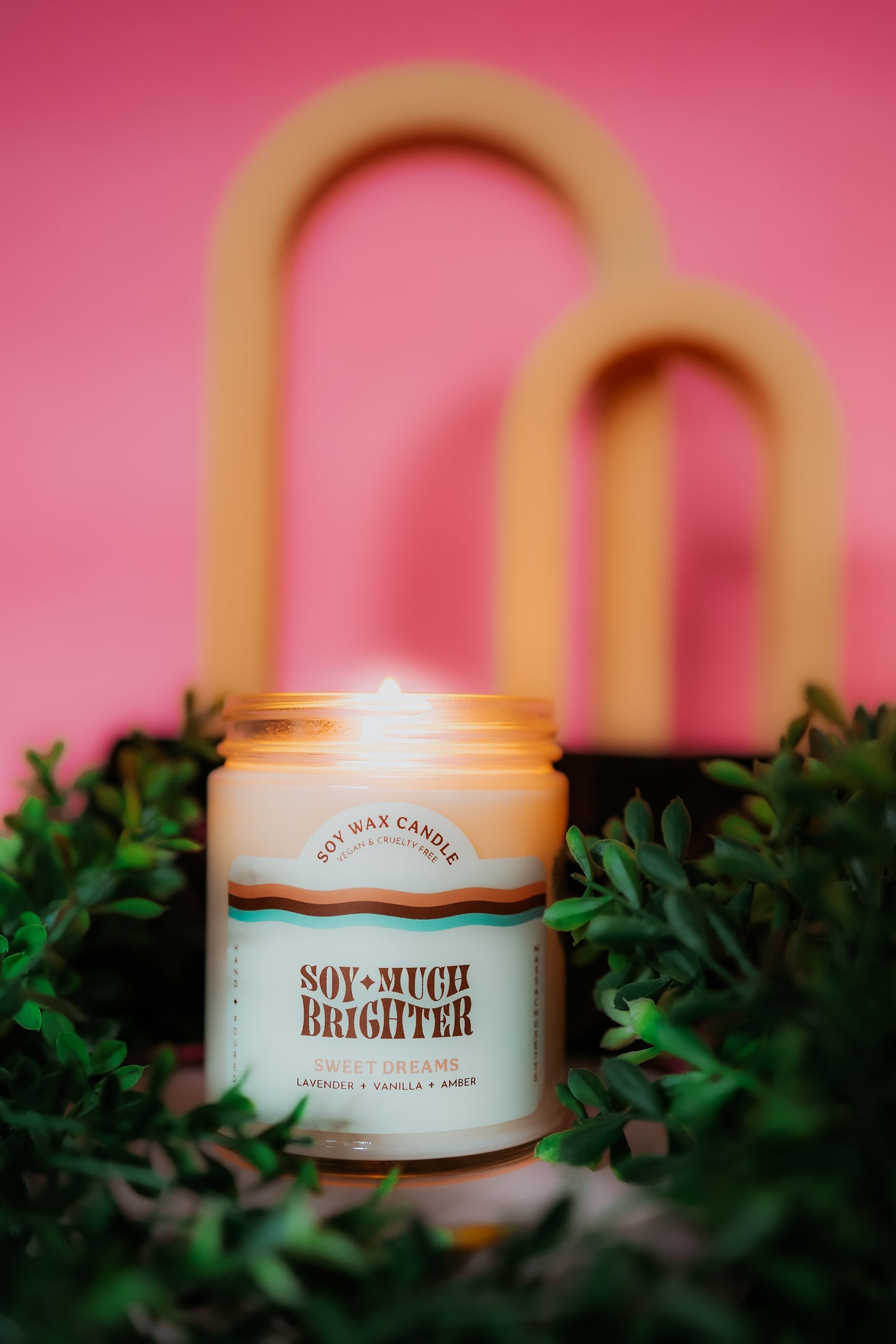 Sweet Dreams Soy Candle: Vanilla + Lavender + Amber