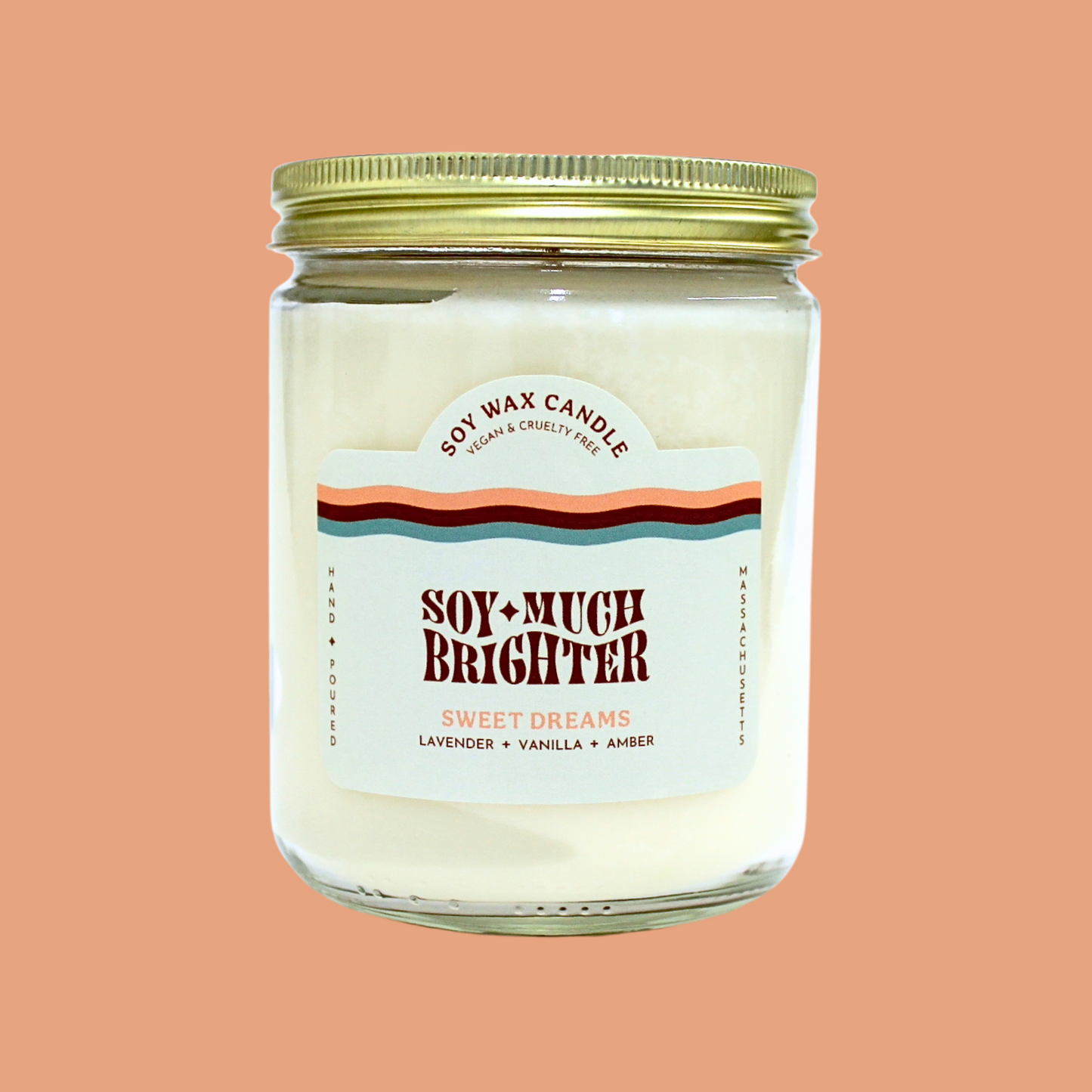 Sweet Dreams Soy Candle: Vanilla + Lavender + Amber