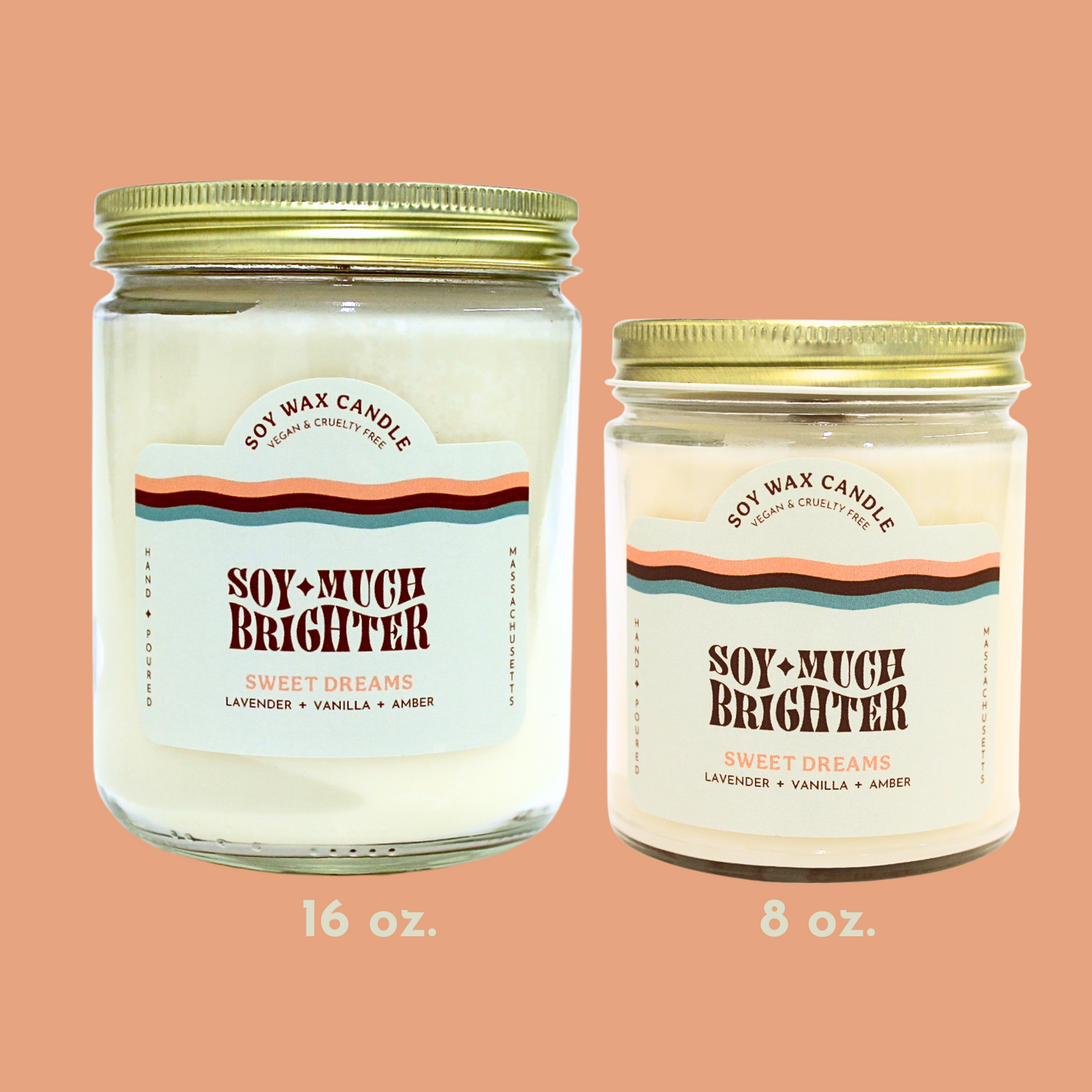 Sweet Dreams Soy Candle: Vanilla + Lavender + Amber